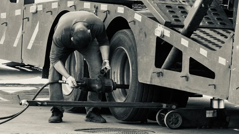 man in black t-shirt and pants holding black metal pipe